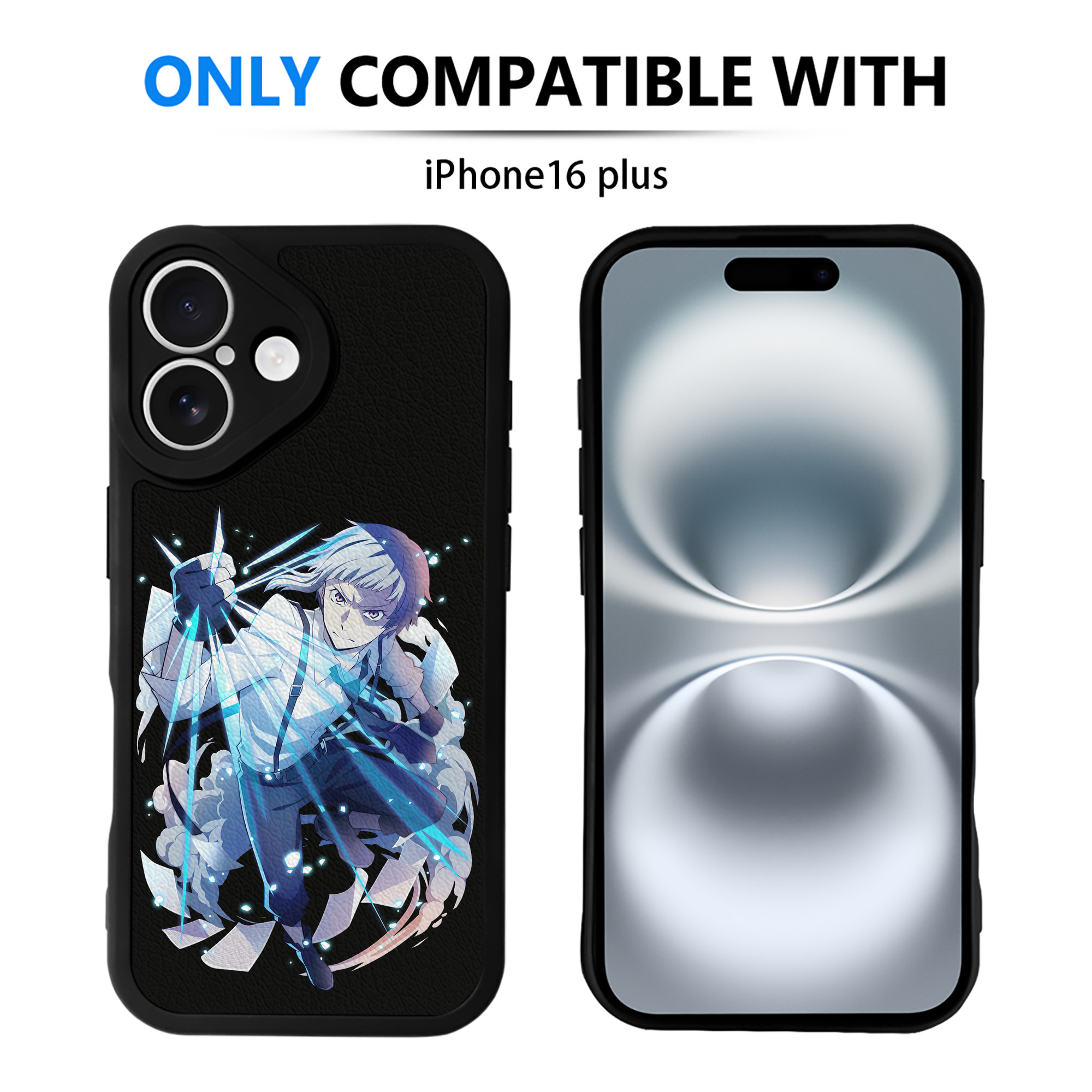 （画像用） 文豪ストレイドッグス Bungo Stray Dogs 【iPhone 16シリーズ対応】シリコンスマホケース（レザー調） 材質：シリコン